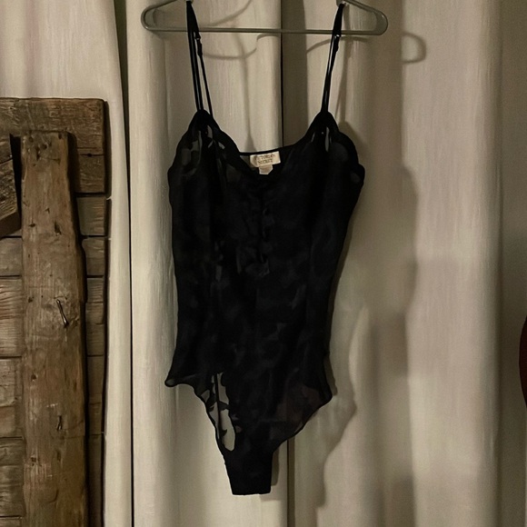 Victoria’s Secret Vintage Gold Label indigo lace lingerie bodysuit - Picture 1 of 6